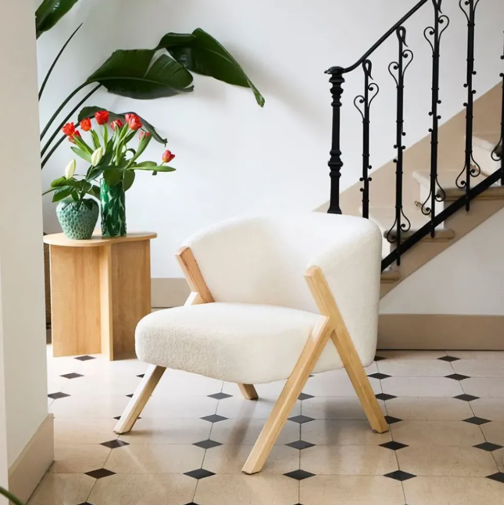 Fauteuil en tissu blanc - Elément