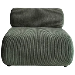 Fauteuil en velours côtelé vert - Chelsea