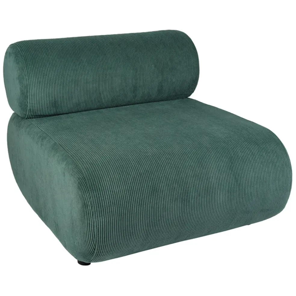 Fauteuil en velours côtelé vert - Chelsea
