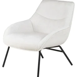 Fauteuil en velours côtelé beige - martin