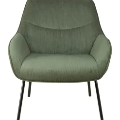 Fauteuil en velours côtelé vert sapin - martin