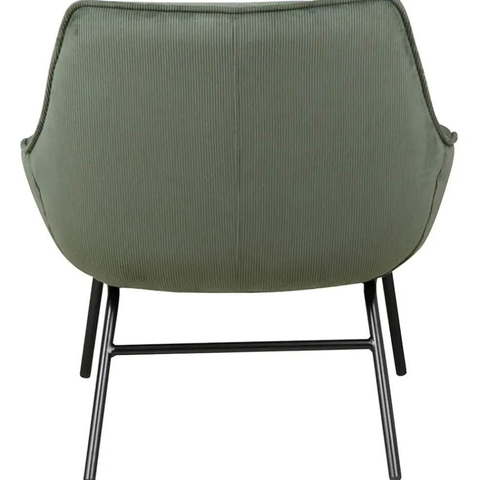 Fauteuil en velours côtelé vert sapin - martin
