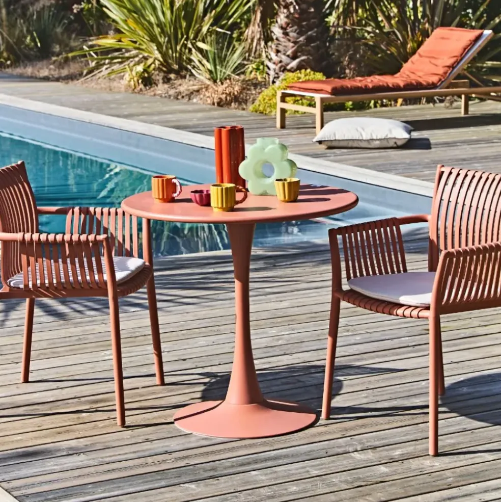 Fauteuil extérieur terracotta - Lumi