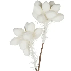 Fleur tupia blanc cassé h90cm eva+fil de fer