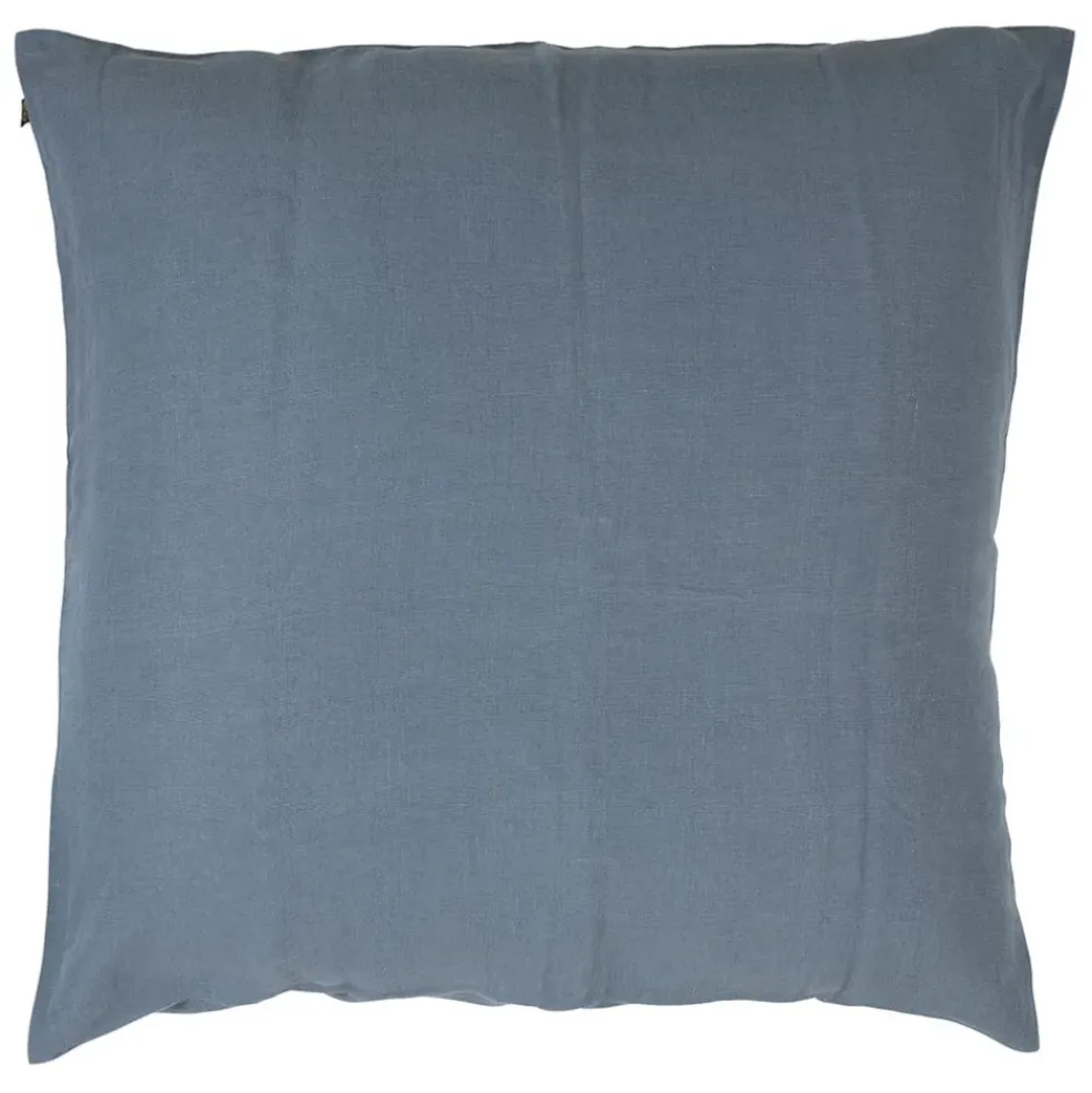 Housse coussin en lin turquin 80x80cm - Porticcio
