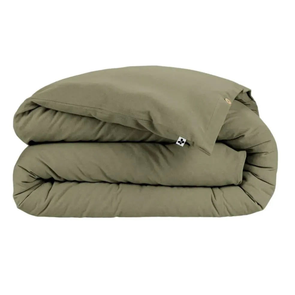 Housse de couette en flanelle romarin 260x240cm - Candice