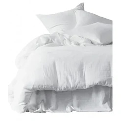 Housse de couette en gaze de coton blanc 240x220cm - Dili