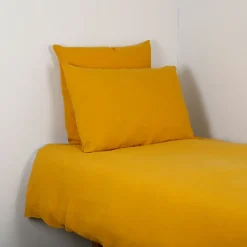 Housse de couette viti safran 240x220cm 100% lin lavé