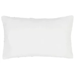 Housse de coussin coton motif coreil blanc et beige 50x30cm - estran