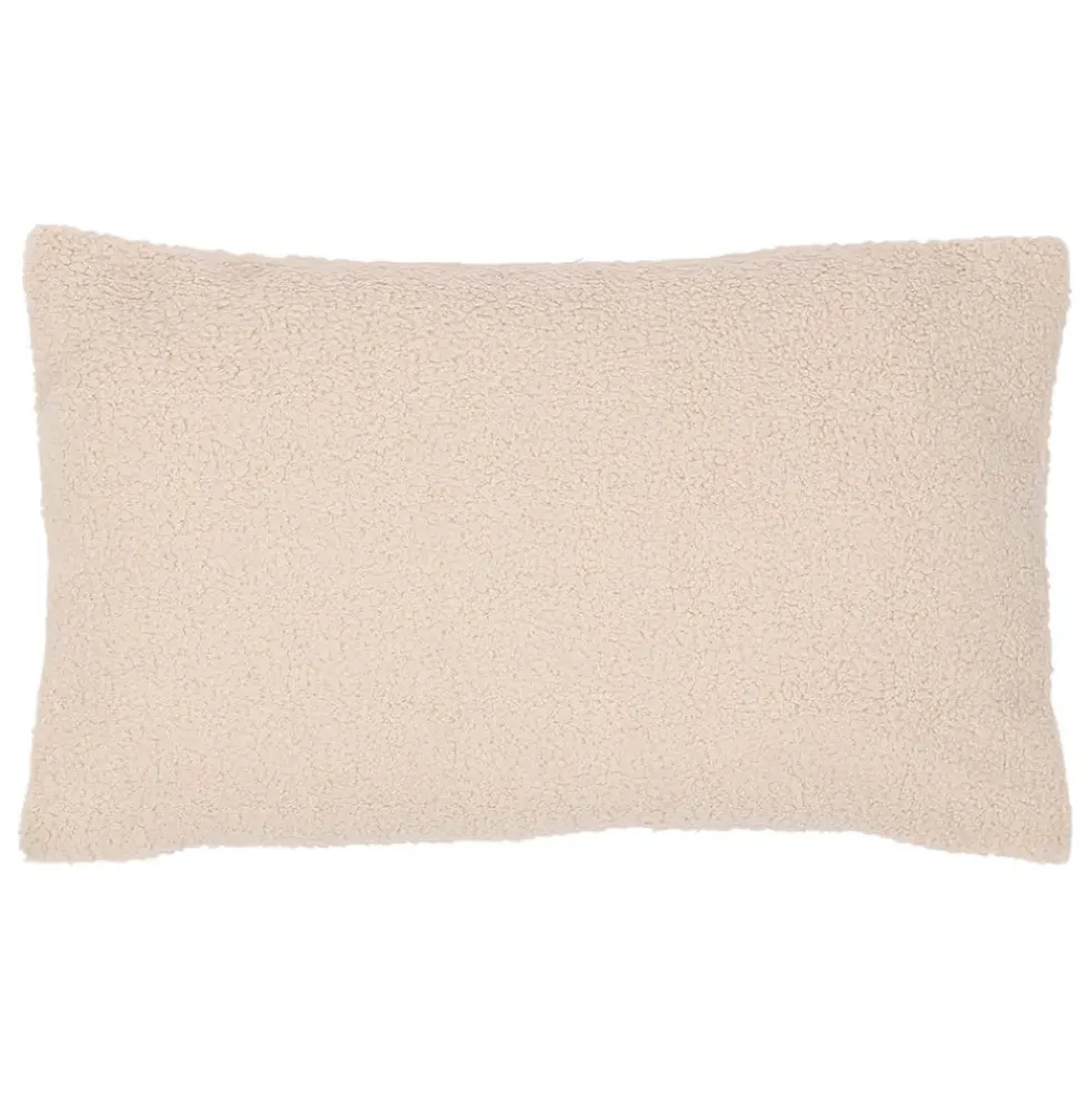 Housse de coussin en bouclettes ecru 50x30cm - Funny