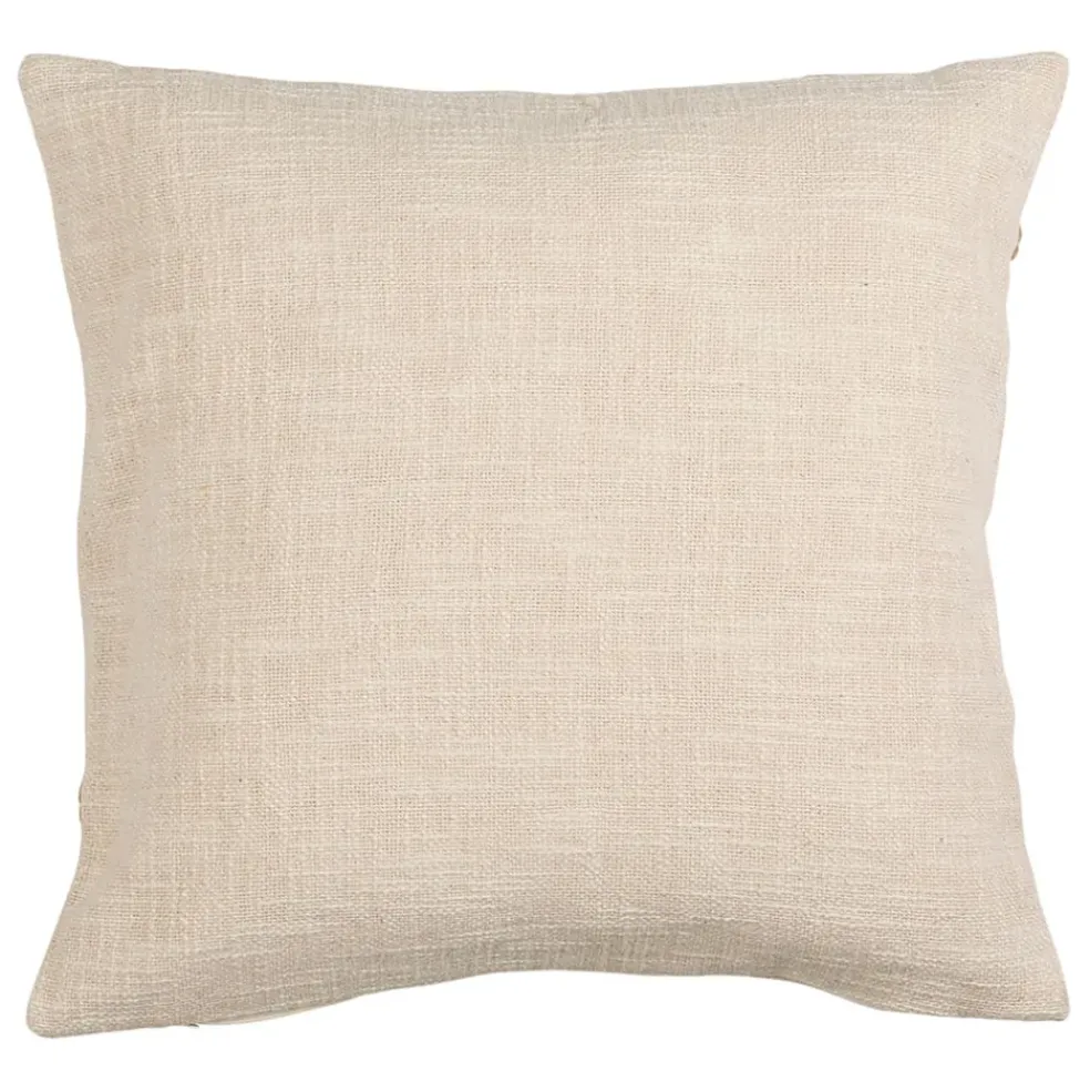 Housse de coussin en coton écru et terracotta 45x45cm - Organic