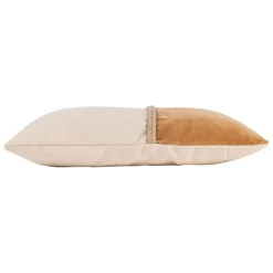 Housse de coussin en coton marron et beige 50x30cm - Manarola
