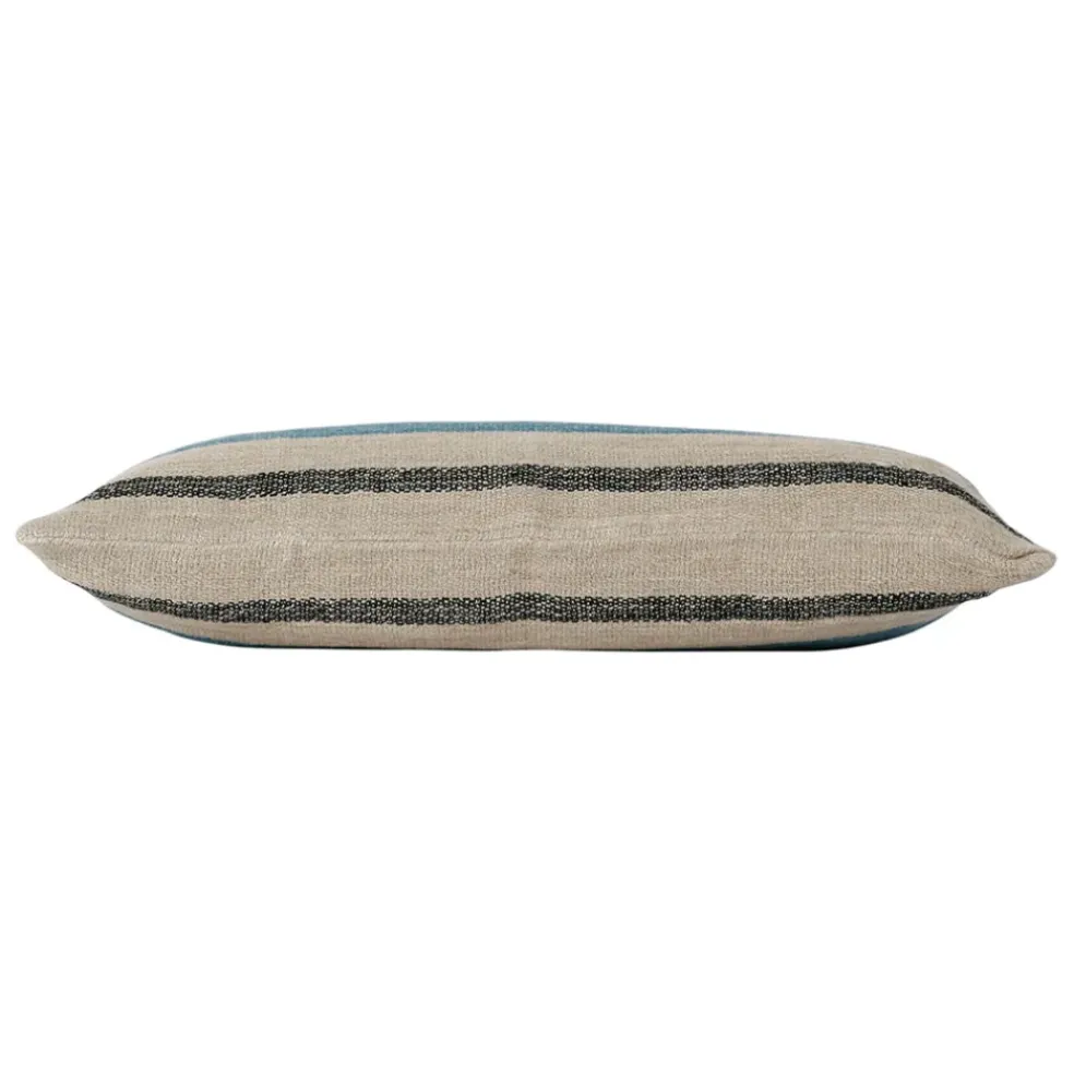 Housse de coussin en lin azur 50x30cm - Hemlin