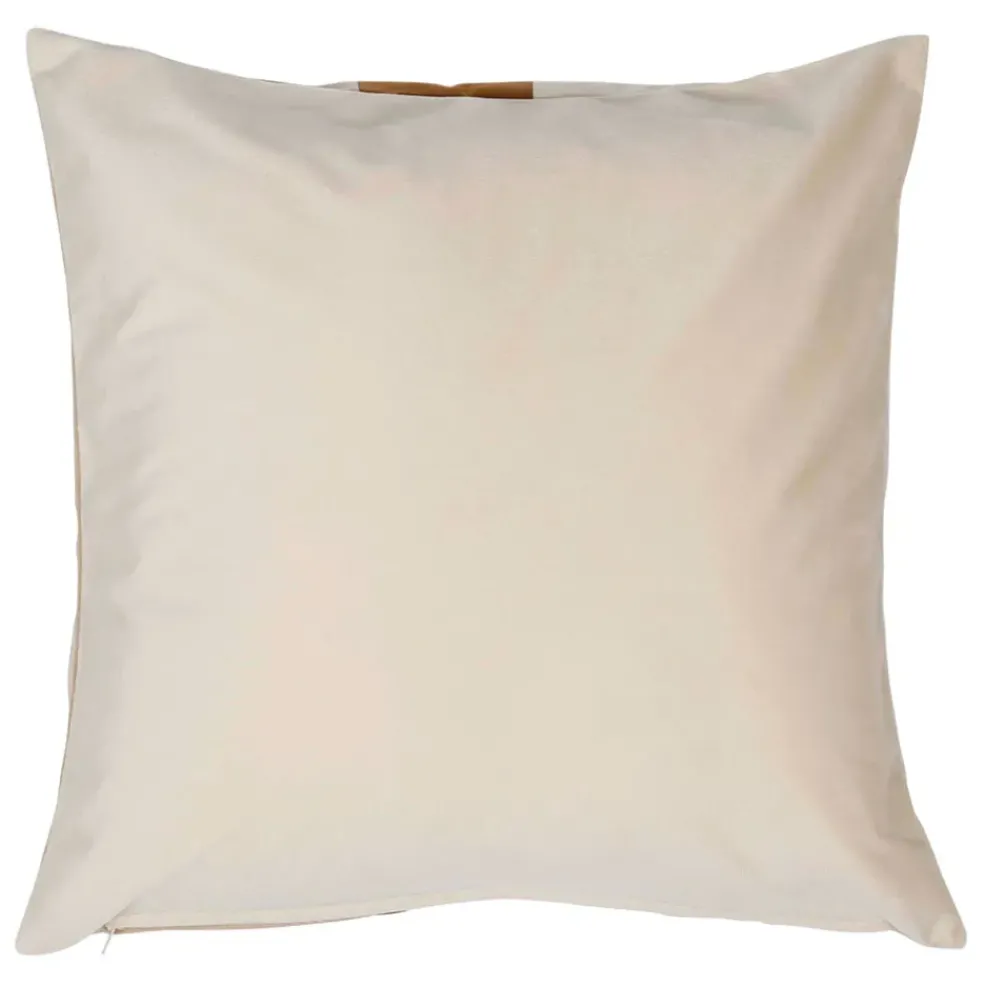 Housse de coussin en velours camel et nude 45x45cm - Klosen