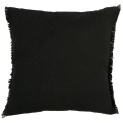 Housse de coussin feuilles palmier noir 45x45cm - palmea