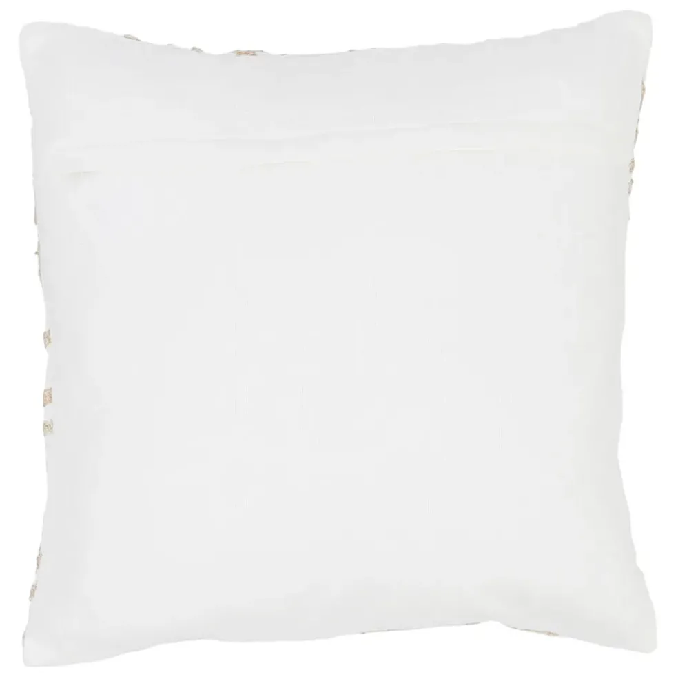 Housse de coussin motif coreil blanc et beige 45x45cm - estran