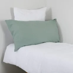 Housse de coussin viti ii celadon 55x110cm 100% lin lavé