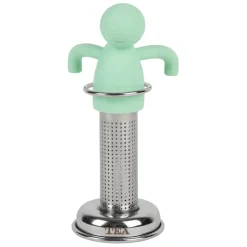 Infuseur thé en inox vert d'eau - Bonhomme