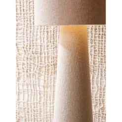 Lampadaire en coton et fer blanc cassé h130cm - Calypsa