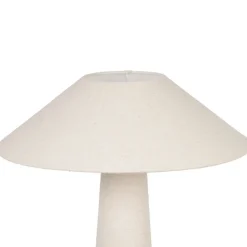 Lampadaire en fer et coton blanc cassé h120cm - Calypsa