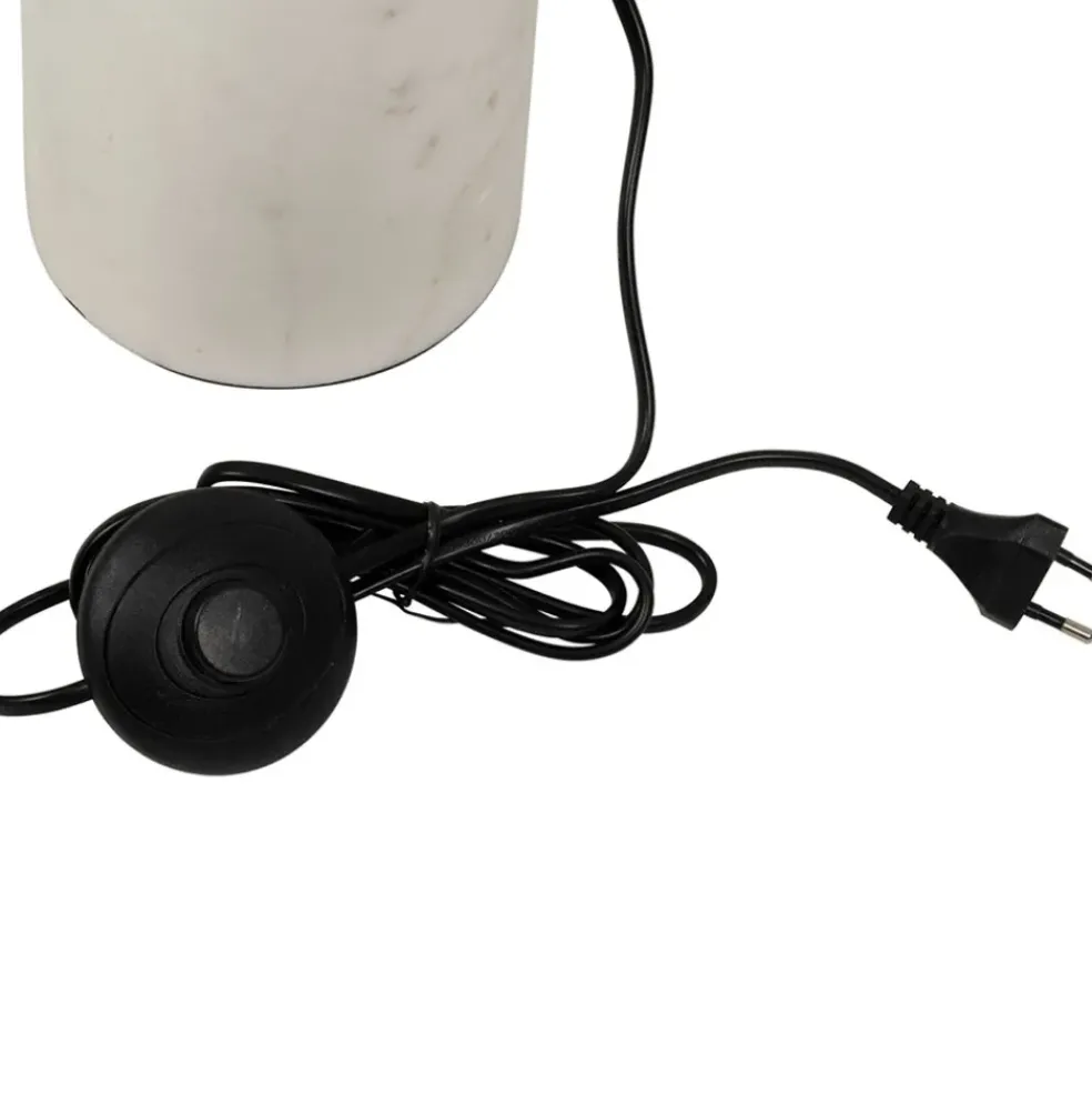 Lampadaire en marbre et fer blanc h150cm - Organic
