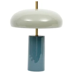 Lampe champignon en fer bleu d30xh40cm - Arty
