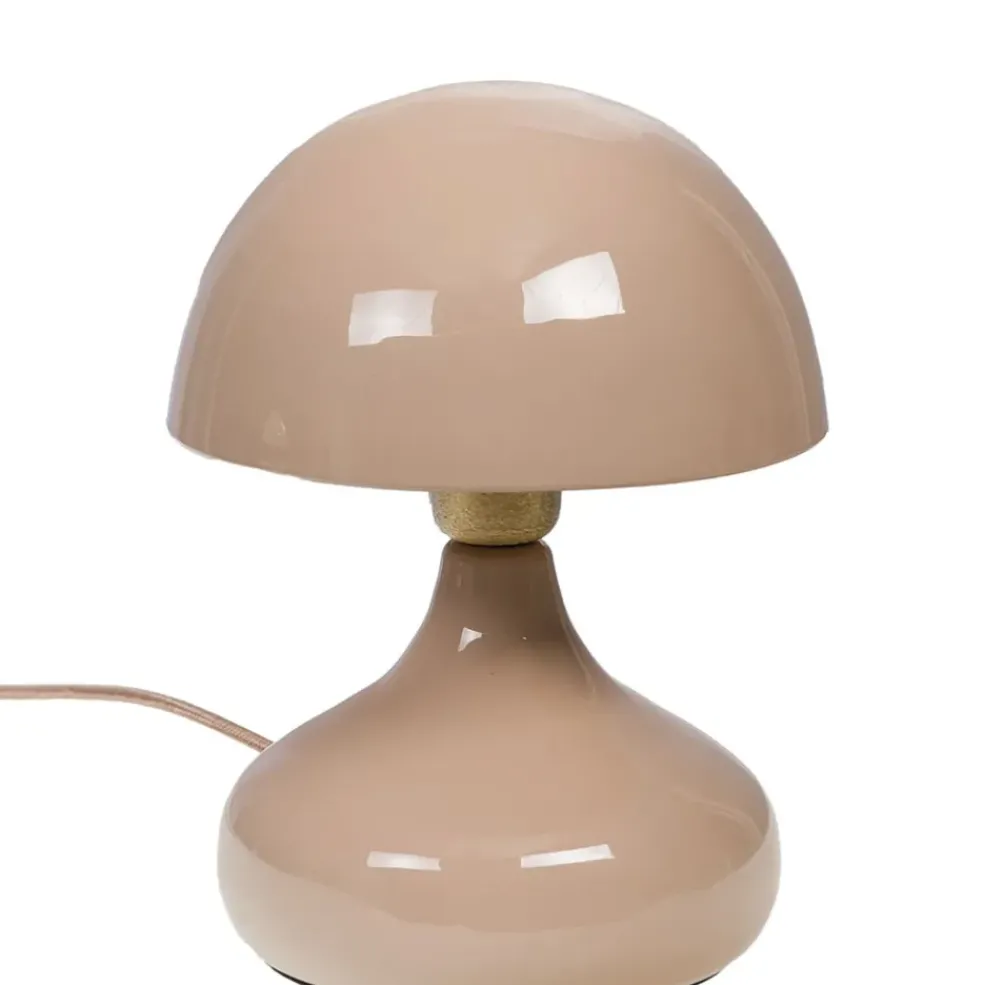 Lampe champignon en fer taupe H28cm - Josette