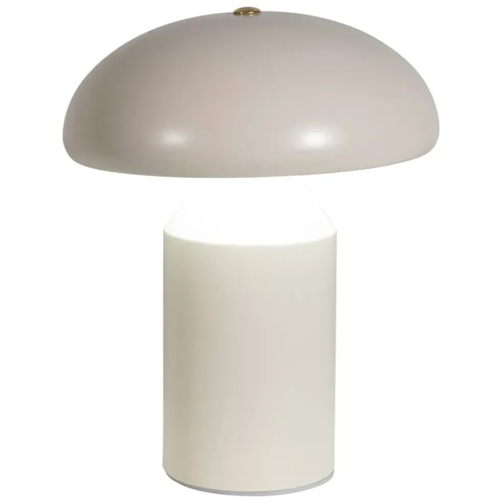 Lampe champignon tactile en fer blanc h23cm - Arty