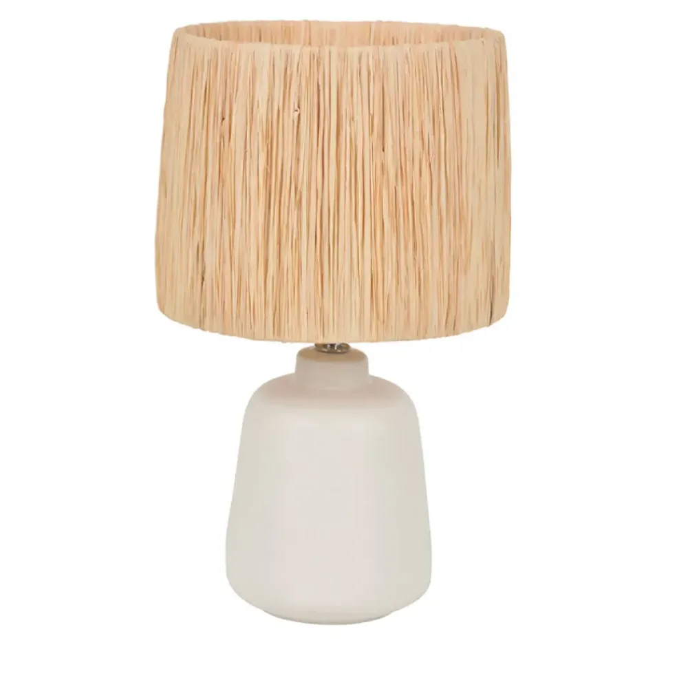 Lampe en céramique blanche h34cm - Paros