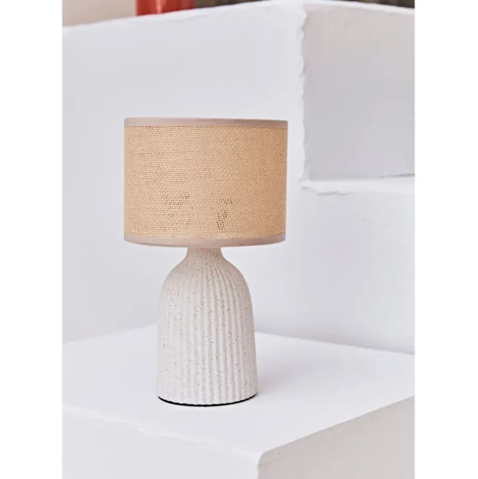 Lampe en céramique écru h28cm - Essencia