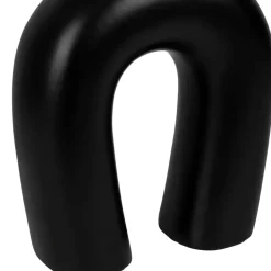 Lampe en céramique ecru et coton noir h45cm - Organic