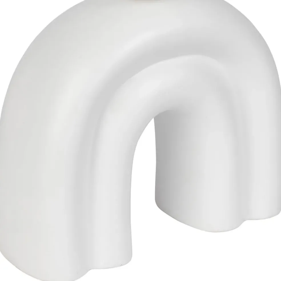 Lampe en céramique et coton ecru h32cm - Organic