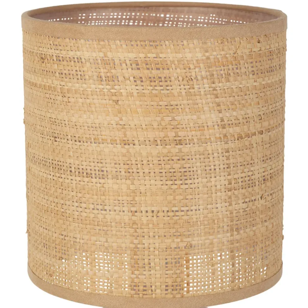 Lampe en céramique et papier naturel et nude h44cm - Opale