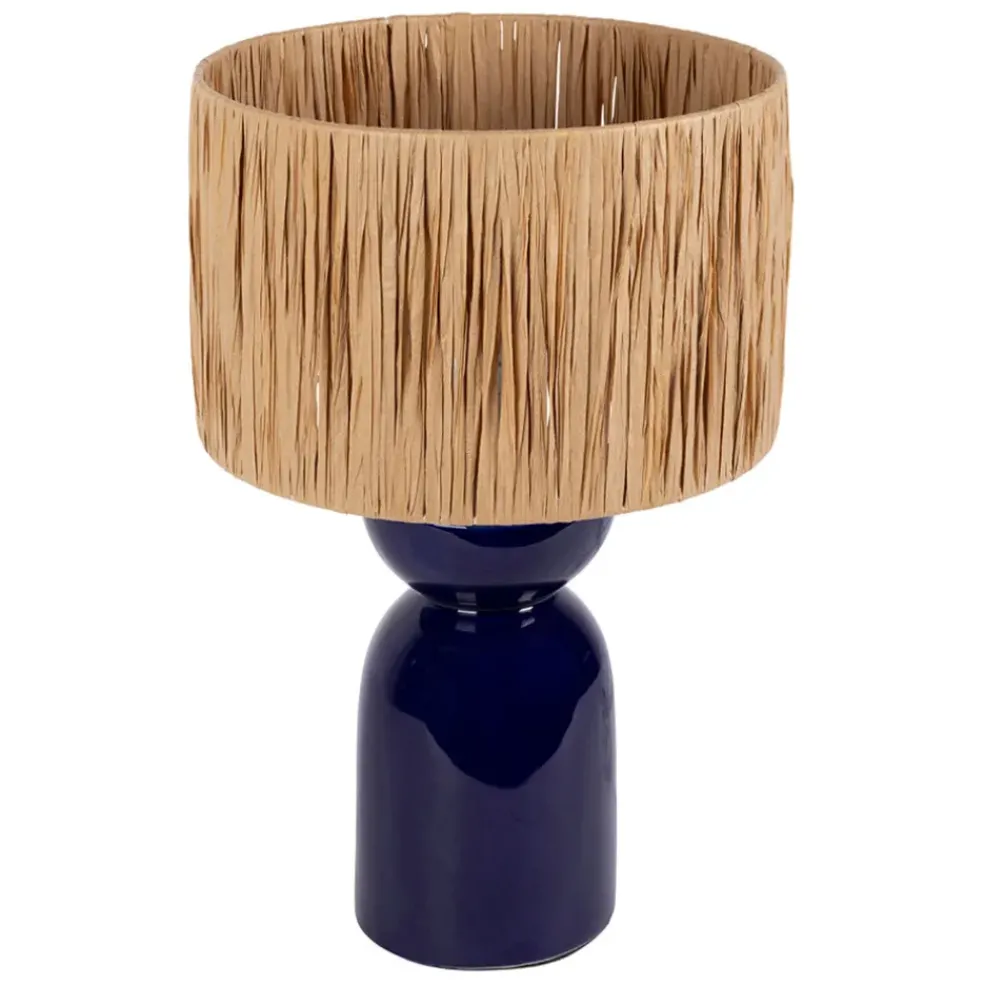Lampe en céramique indigo h38cm - Palma