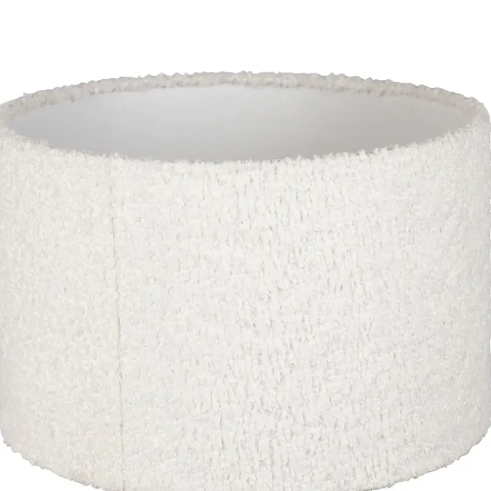 Lampe en céramique noir et coton ecru h41cm - Organic