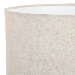 Lampe en fer et coton noir et beige d29xh60cm - Funky