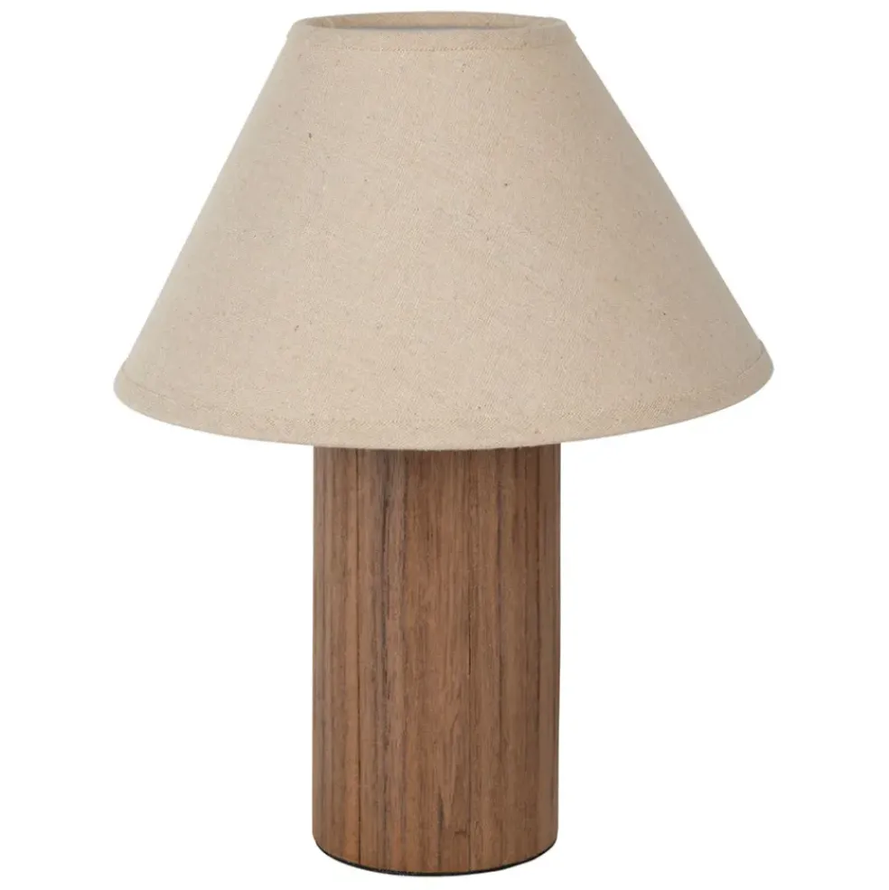 Lampe en fer et pin naturel h30cm - Hera