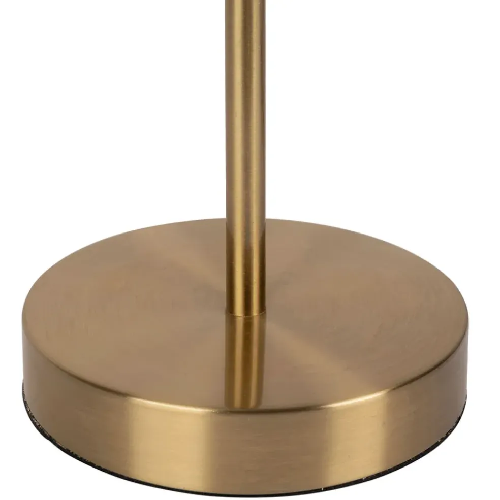 Lampe en fer et verre doré et blanc h37.5cm - Ardecor