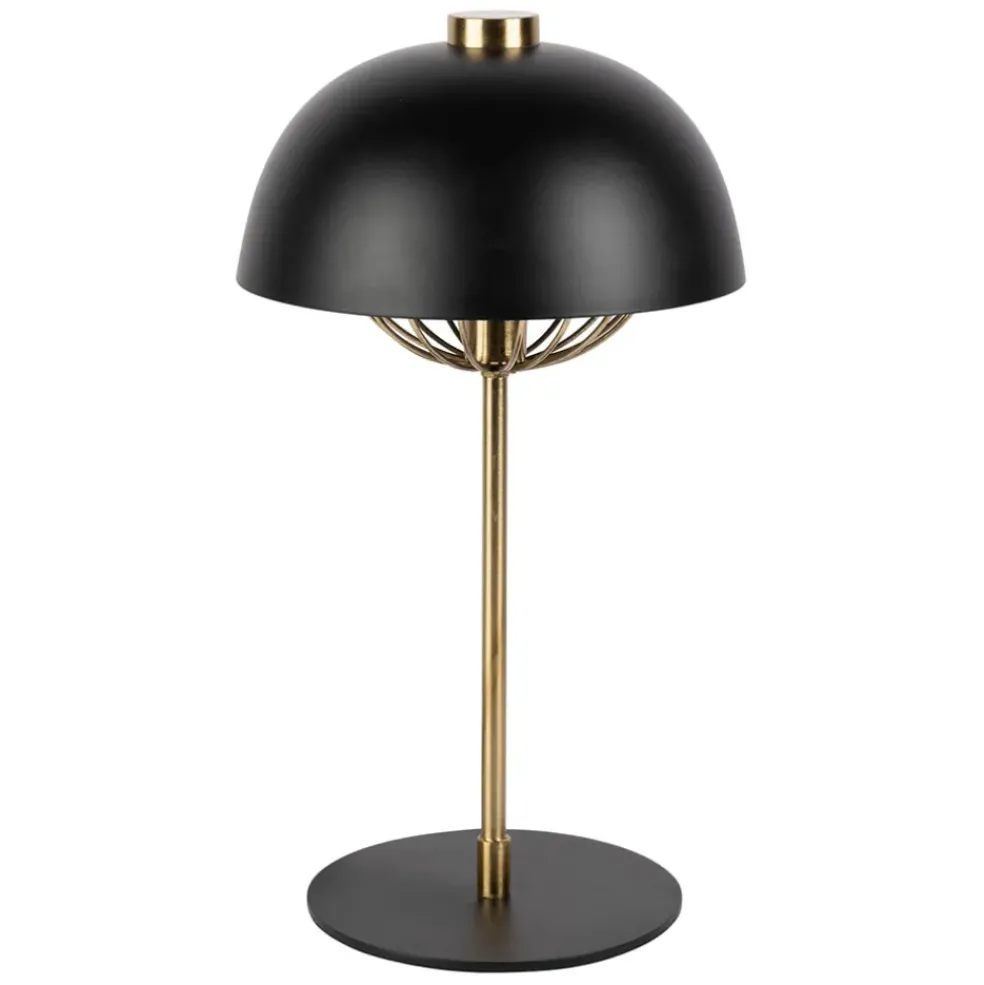 Lampe en fer noir et doré h42cm - Ardecor