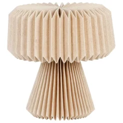 Lampe en papier et coton recyclé beige d33xh33cm - Fontelo