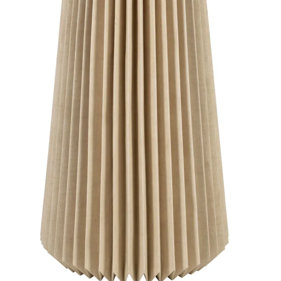 Lampe en papier et lin naturel h94cm - Fontelo