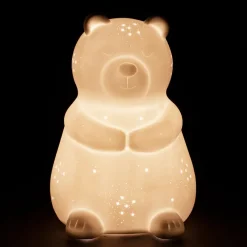 Lampe en porcelaine blanc h20.5cm - Ours