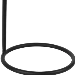 Lampe en raphia et fer naturel et noir h50cm - Tulum