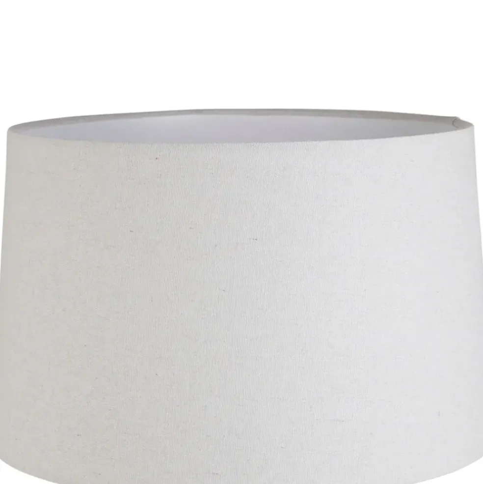 Lampe en terre cuite et lin blanc h59cm - Tahra