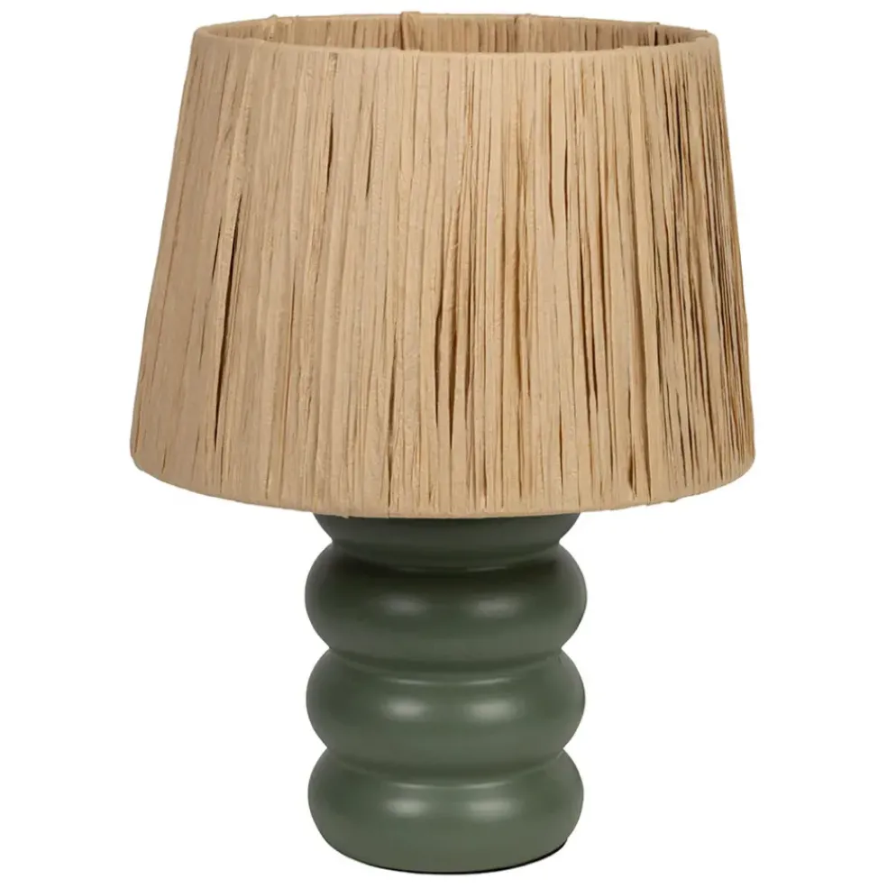 Lampe en terre cuite émeraude h36cm - Nira