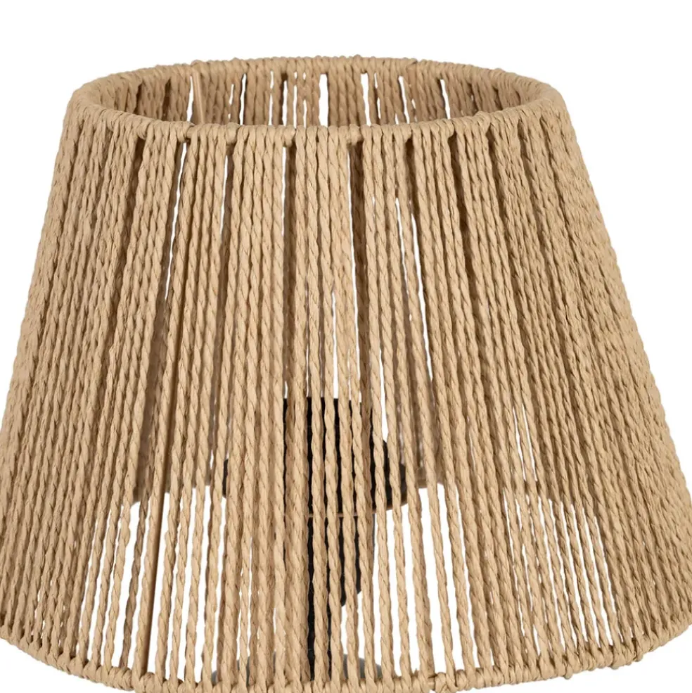 Lampe en terre cuite émeraude mate et naturel h32cm - Nira