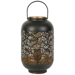 Lampe lanterne en fer H32.5cm noir - Panellia