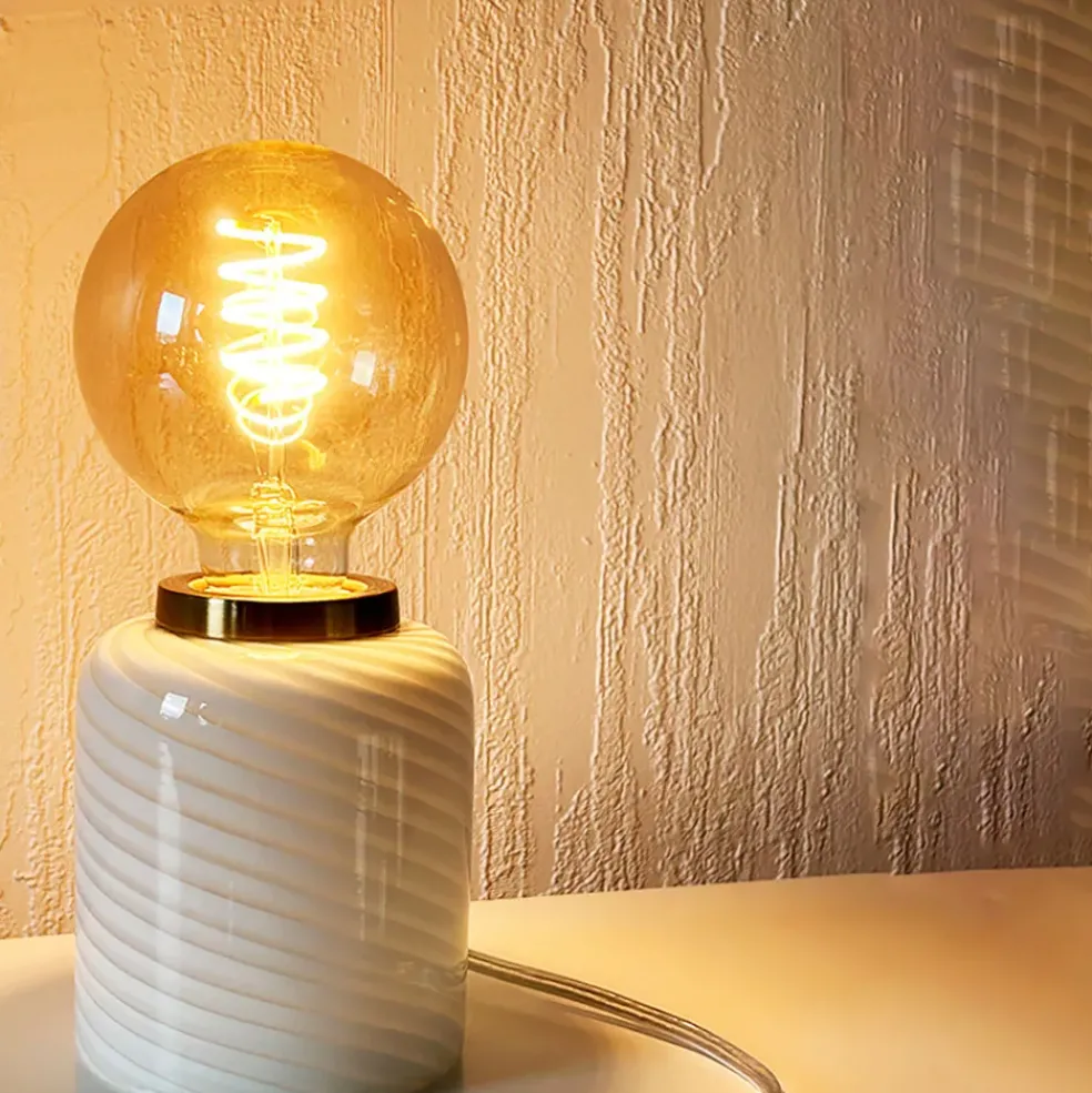 Lampe Love en verre blanc h12cm - Nessa