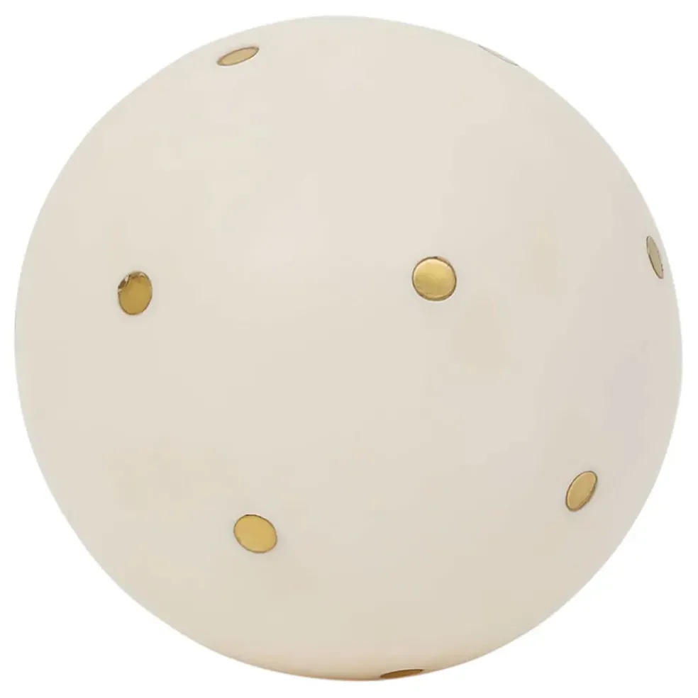 Lot de 6 boules décoratives en résine brun et ivoire d10cm - Karumba