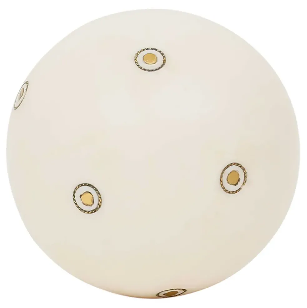 Lot de 6 boules décoratives en résine ivoire et brun - Yumbe